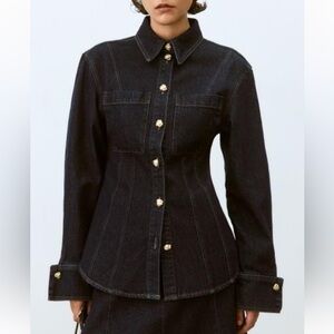 H&M Edition Cinched Waist Denim Shirt